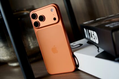 An image of a rose gold iphone 17